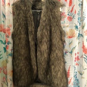 Nicole Miller Faux Fur Vest